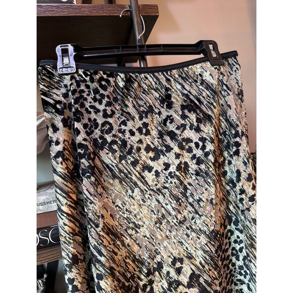 Le Superbe Velvet Underground Skirt Velvet Leopard Womens Size Large - Picture 9 of 10